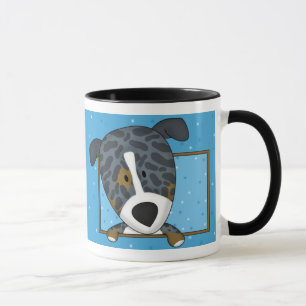 Gerahmte Cartoon Catahoula Leopard-HundeTasse Tasse