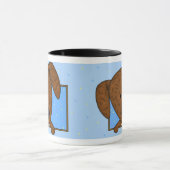 Gerahmte Cartoon Plott Jagdhund-Tasse Tasse (Zentrum)