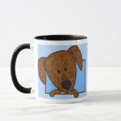 Gerahmte Cartoon Plott Jagdhund-Tasse Tasse (Links)