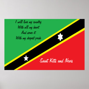 Gerahmte Drucke des Heiligen Kitts und Nevis