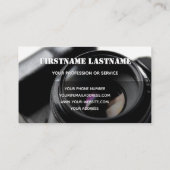 Gerahmte DSLR-Kameraobjektive für Fotografen Visitenkarte (Rückseite)