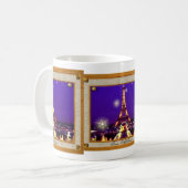 Gerahmte Eiffel-Turm-Tasse Kaffeetasse (Vorderseite Links)