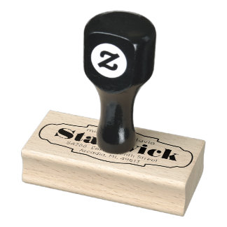 Gerahmte Einfache Rücksendeadresse Gummi Briefmark Gummistempel
