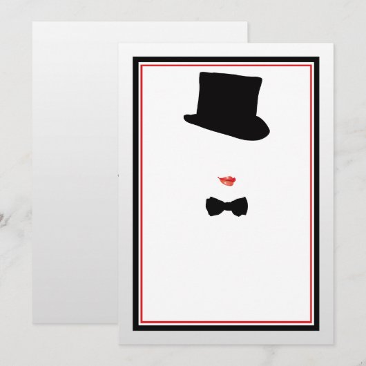 Gerahmte Einladung von Cabaret (Vorne/Hinten)