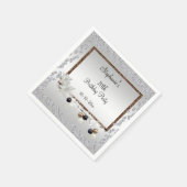 Gerahmte Elegance 70. Geburtstagsparty Serviette (Ecke)