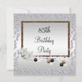 Gerahmte Elegance 85. Geburtstag Einladung (Vorderseite)