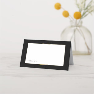 Gerahmte Elegance Black Simple Modern Wedding Platzkarte