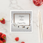 Gerahmte Elegance-Engagement-Partei Serviette (Beispiel)