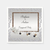 Gerahmte Elegance-Engagement-Partei Serviette (Vorderseite)
