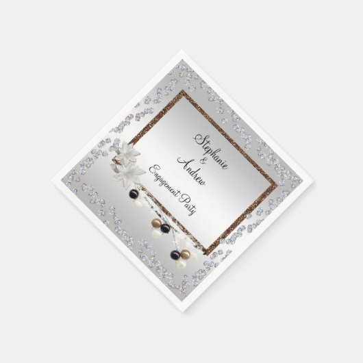 Gerahmte Elegance-Engagement-Partei Serviette (Ecke)