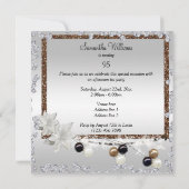 Gerahmte Eleganz-95. Geburtstag Einladung (Rückseite)