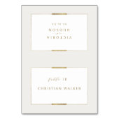 Gerahmte Eleganz Einfache moderne, faltbare Platzk Tischnummer (Vorderseite)