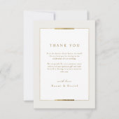 Gerahmte Eleganz Einfache Moderne Hochzeit Dankeskarte (Vorderseite)