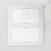 Gerahmte Eleganz Einfache Moderne Hochzeit Platzkarte (Außenseite Aufgefaltet)