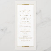 Gerahmte Eleganz Einfache Moderne Hochzeit Programm (Vorderseite)