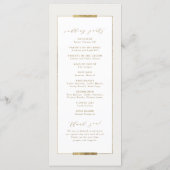 Gerahmte Eleganz Einfache Moderne Hochzeit Programm (Rückseite)