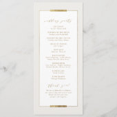 Gerahmte Eleganz Einfache Moderne Hochzeit Programm (Rückseite)
