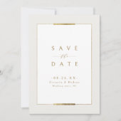 Gerahmte Eleganz Einfache Moderne Hochzeit Save The Date (Vorderseite)