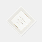 Gerahmte Eleganz Einfache Moderne Hochzeit Serviette (Ecke)