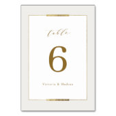 Gerahmte Eleganz Einfache Moderne Hochzeit Tischnummer (Rückseite)