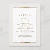 Gerahmte Eleganz Einfache moderne Hochzeitsdetails Begleitkarte (Vorderseite)