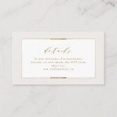 Gerahmte Eleganz Einfache moderne Hochzeitsdetails Platzkarte (Vorderseite)