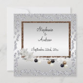 Gerahmte Eleganz-Hochzeit Einladung (Vorderseite)