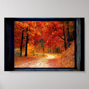 Gerahmte Fall-Ansicht Poster