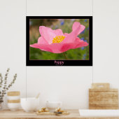 Gerahmte Farbe Rosa Mohnfotografie Nah-up Poster (Küche)