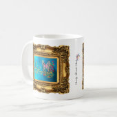 Gerahmte fehlerlose rosa u. blaue kaffeetasse (Vorderseite Links)
