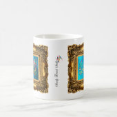 Gerahmte fehlerlose rosa u. blaue kaffeetasse (Mittel)