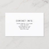 Gerahmte Foto-Bildabdeckung Visitenkarte (Rückseite)