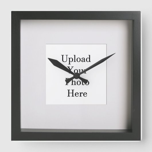 Gerahmte Foto-Illusion Quadratische Wanduhr (Vorderseite)
