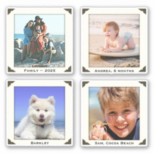 Gerahmte Foto-Sticker-Formen Portrait Collage Aufkleber