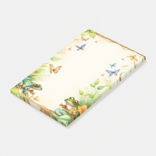 Gerahmte Frösche 2 Post-it Klebezettel (angewinkelt)