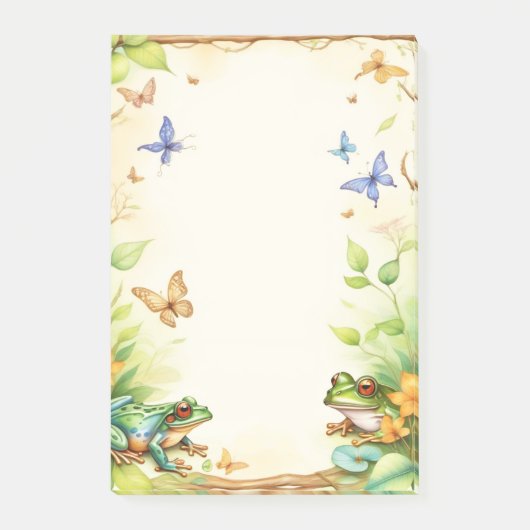 Gerahmte Frösche 2 Post-it Klebezettel (Vorderseite)