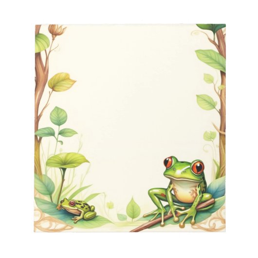 Gerahmte Frösche 3 Notizblock (Vorderseite)