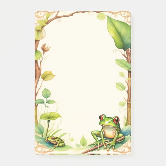 Gerahmte Frösche 3 Post-it Klebezettel (Vorderseite)