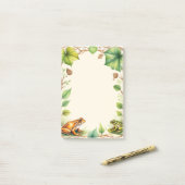 Gerahmte Frösche 4 Post-it Klebezettel (Auf Schreibtisch)