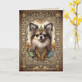 Gerahmte Geburtstagskarte Chihuahua Karte (Gelbe Blume)