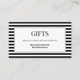 Gerahmte Geschenkkarte für Schwarzweiß-Streifen Begleitkarte