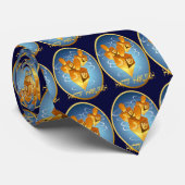 Gerahmte glückliche Krawatte Chanukkas Dreidels (Gerollt)