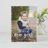 Gerahmte Glückwunschkarte für Neujahr Feiertagskarte (Stehend Vorderseite)