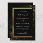 Gerahmte Gold- und Black-Wedding-Vorlage (Vorne/Hinten)