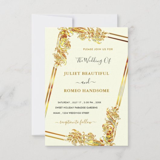 Gerahmte Goldhochzeit - Entwerfen Sie Ihre eigene (Vorderseite)