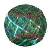 "gerahmte graue Augen", Kratzer und blaues Gras Baseball (Rückseite)