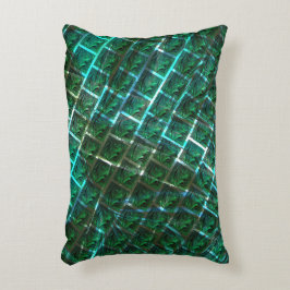 "gerahmte graue Augen", Kratzer und blaues Gras Dekokissen