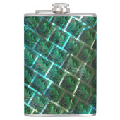 "gerahmte graue Augen", Kratzer und blaues Gras Flachmann (Vorderseite)