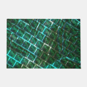 "gerahmte graue Augen", Kratzer und blaues Gras Fußmatte (Vorderseite)