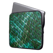 "gerahmte graue Augen", Kratzer und blaues Gras Laptopschutzhülle (Vorderseite Links)